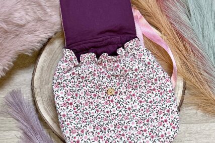 Sac à dos fille à motifs de fleurs