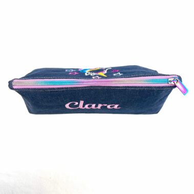 Trousse brodée Licorne