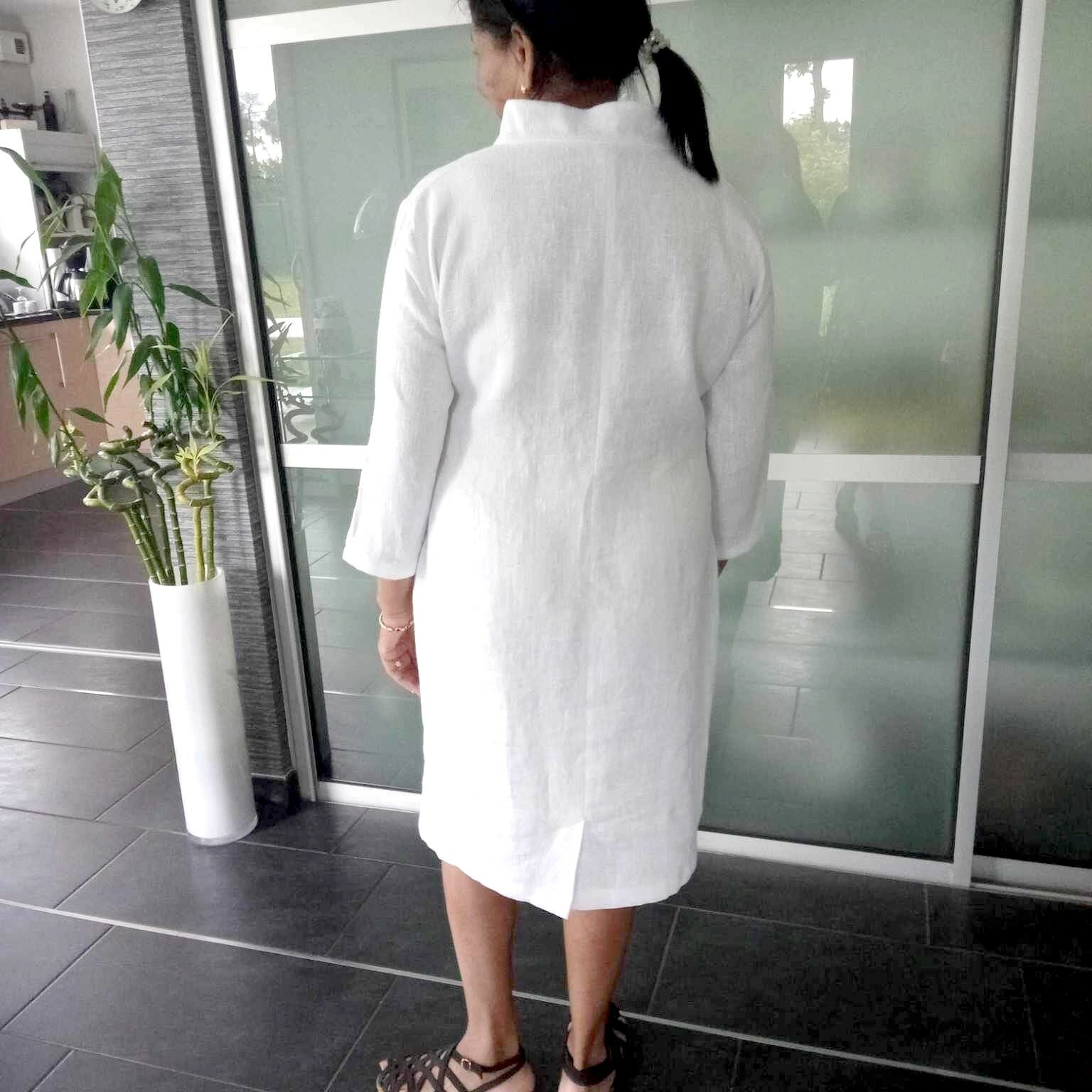 Robe sur-mesure en lin