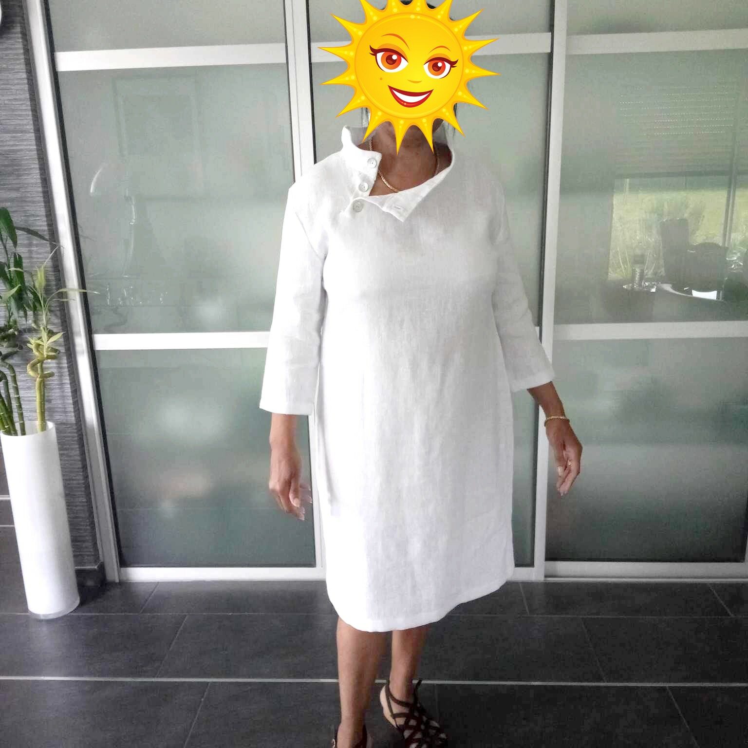 Robe sur-mesure en lin