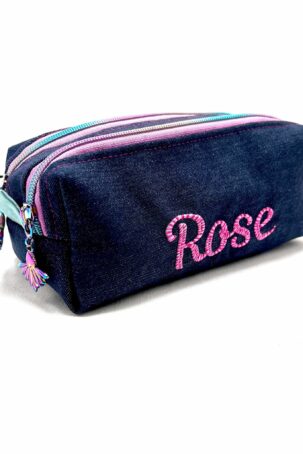 Trousse double zip personnalisable