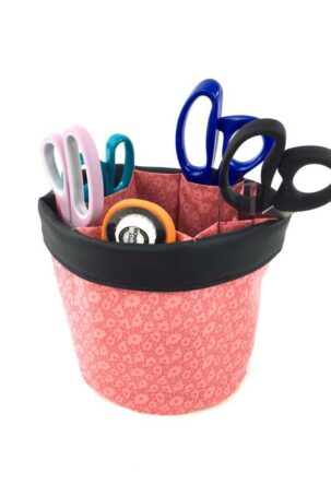 Panière ronde réversible multipoches