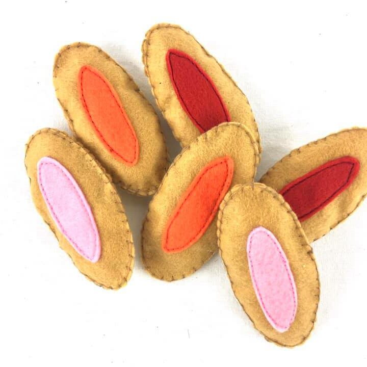 Barquettes de Lu en feutrine