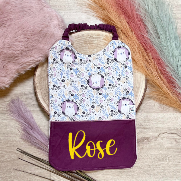 Bavoir maternelle violet à motifs de koala - Floqué – Image 11