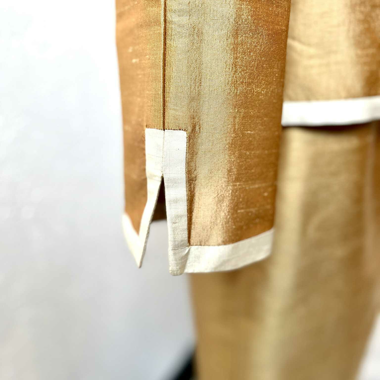 Ensemble tailleur-robe en soie shantung de thailande