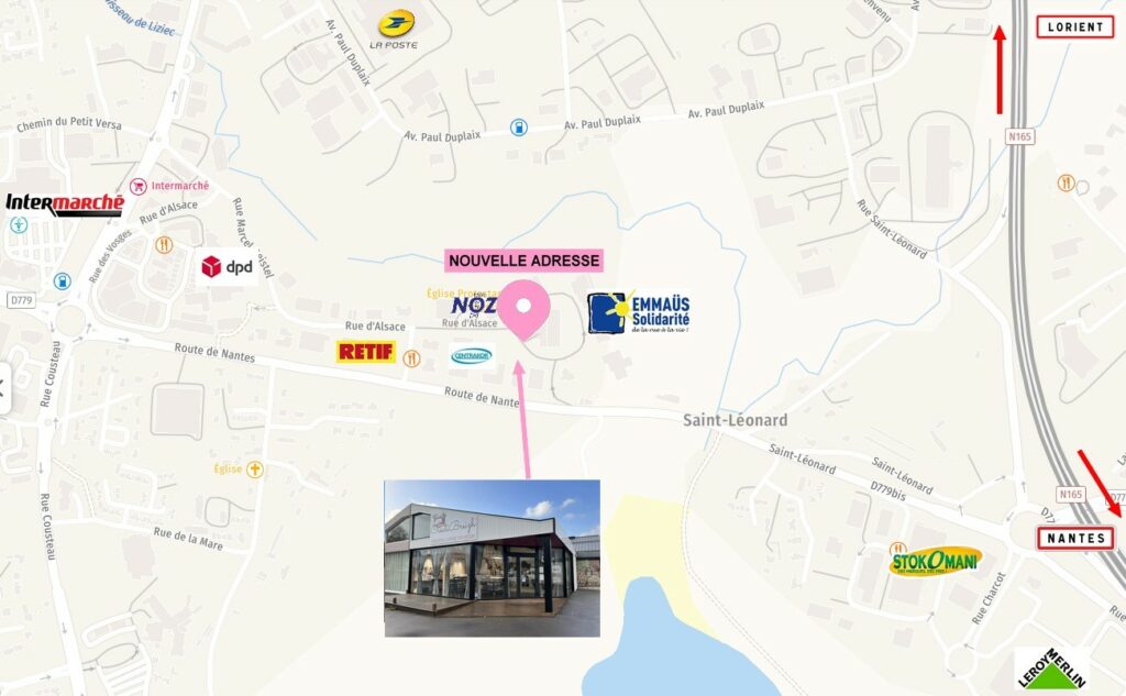 Plan d'accès CréatiBreizh Atelier de Couture Sur Mesure CréatiBreizh