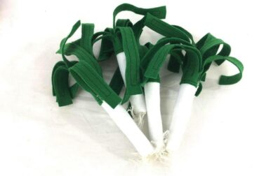 Poireaux en feutrine