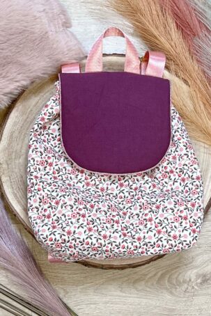 Sac à dos fille à motifs de fleurs